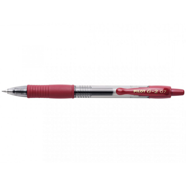 Stylo G-2 roller encre gel pointe moyenne bordeaux Pilot pas cher