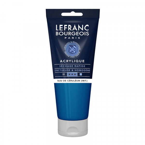 photo-Peinture acrylique - Bleu de ceruléum - 065 - Fine - Lefranc Bourgeois - Tube 200ml