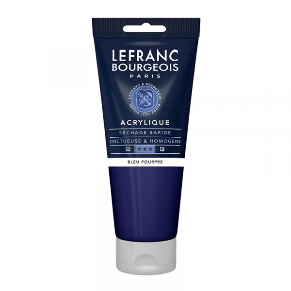 photo-Peinture acrylique - Bleu pourpre - 045 - Fine - Lefranc Bourgeois - Tube 200ml