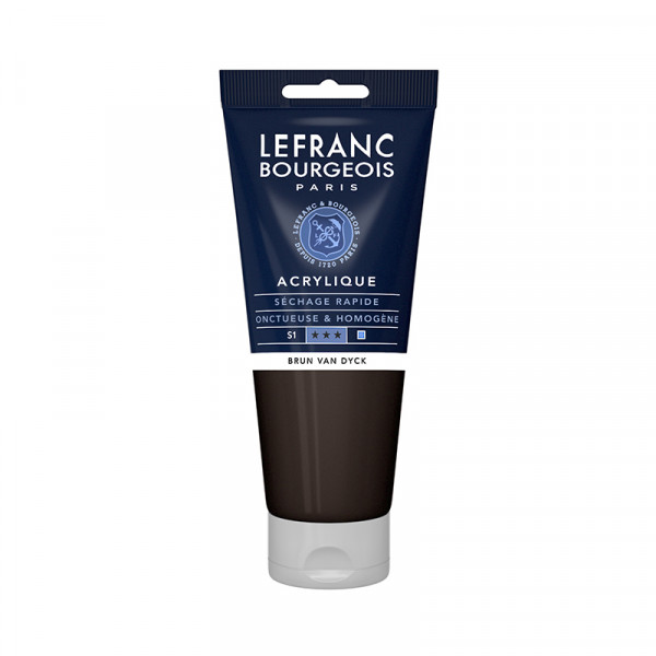 photo-Peinture acrylique - Brun van dyck - 111 - Fine - Lefranc Bourgeois - Tube 200ml