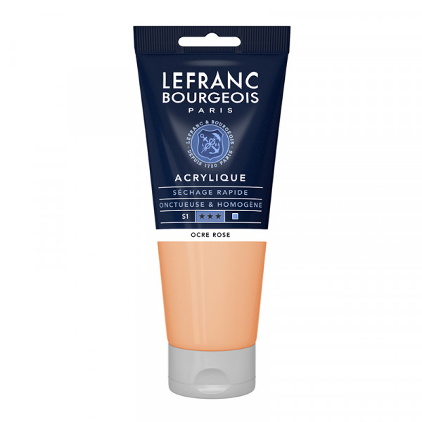 photo-Peinture acrylique - Ocre rose - 817 - Fine - Lefranc Bourgeois - Tube 200ml