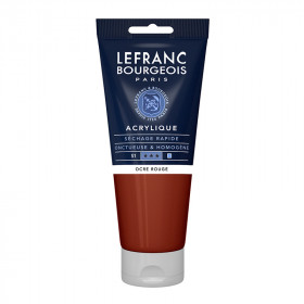 photo-Peinture acrylique - Ocre rouge - 306 - Fine - Lefranc Bourgeois - Tube 200ml