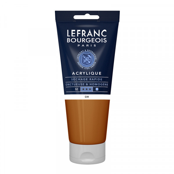 photo-Peinture acrylique - Or - 700 - Fine - Lefranc Bourgeois - Tube 200ml