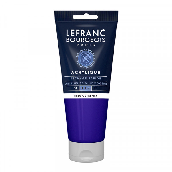 photo-Peinture acrylique - Outremer - 054 - Fine - Lefranc Bourgeois - Tube 200ml