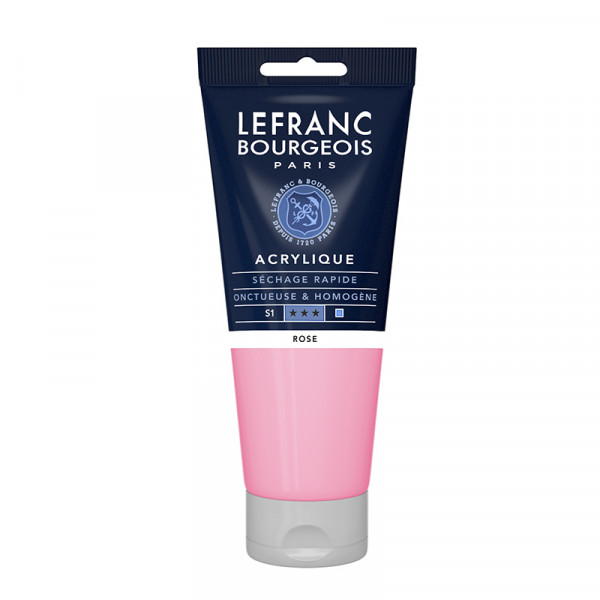 photo-Peinture acrylique - Rose - 351 - Fine - Lefranc Bourgeois - Tube 200ml