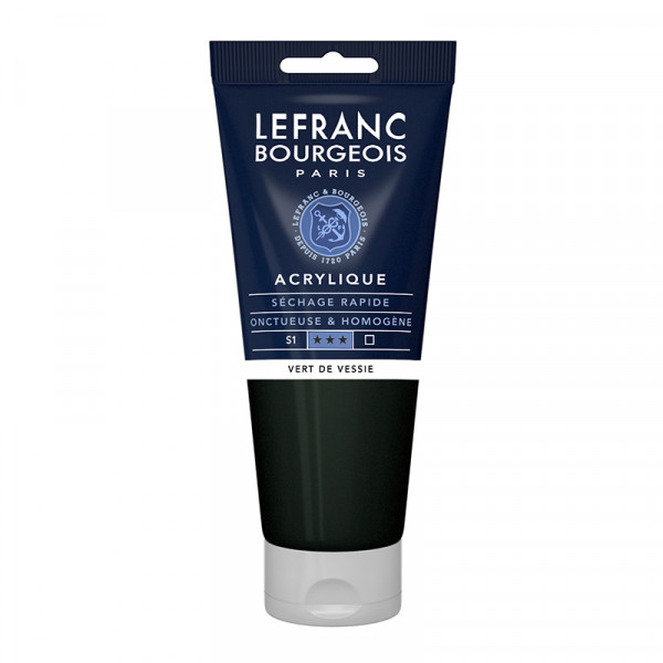photo-Peinture acrylique - Vert de vessie - 552 - Fine - Lefranc Bourgeois - Tube 200ml