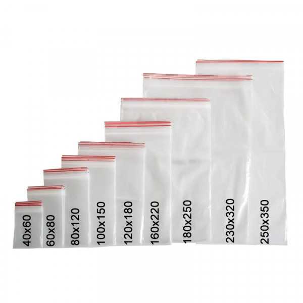 100 Sachets plastiques 80x120mm fermeture zip Apli | Surdiscount