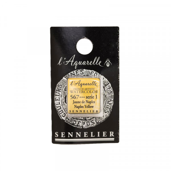 Aquarelle Extra-Fine 1/2 Godet Jaune de Naples Sennelier pas cher