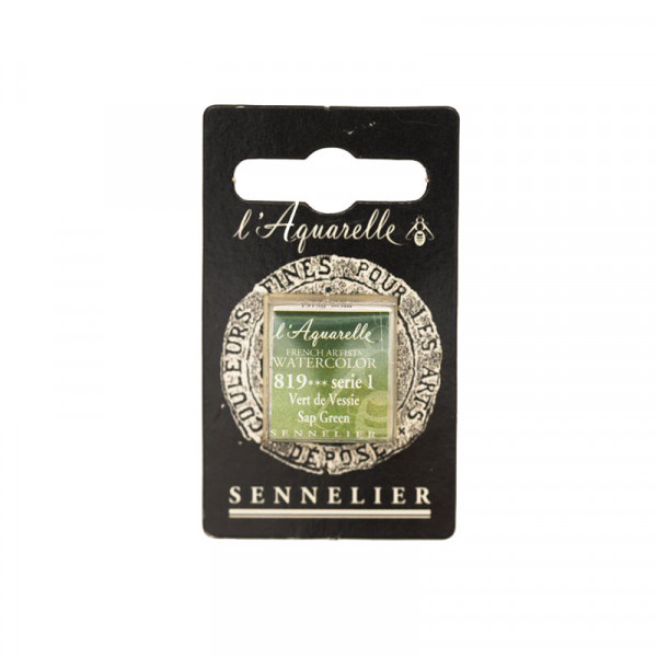 Aquarelle Extra-Fine 1/2 Godet Vert de Vessie Sennelier pas cher