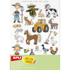 Lot 3 planches de gommettes thème la ferme - Apli Agipa | Surdiscount