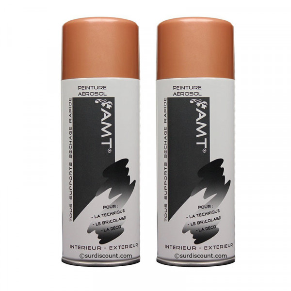 Lot de 2 bombes de peinture - rose gold - AMT pas cher-26351