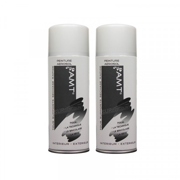 Lot de 2 bombes de peinture - blanc métallisé - AMT pas cher-26386