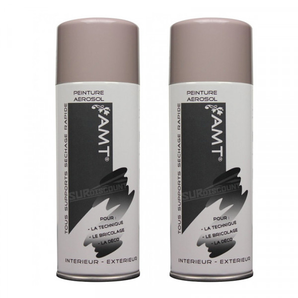 Lot de 2 bombes de peinture - taupe mat - Amt pas cher-26410