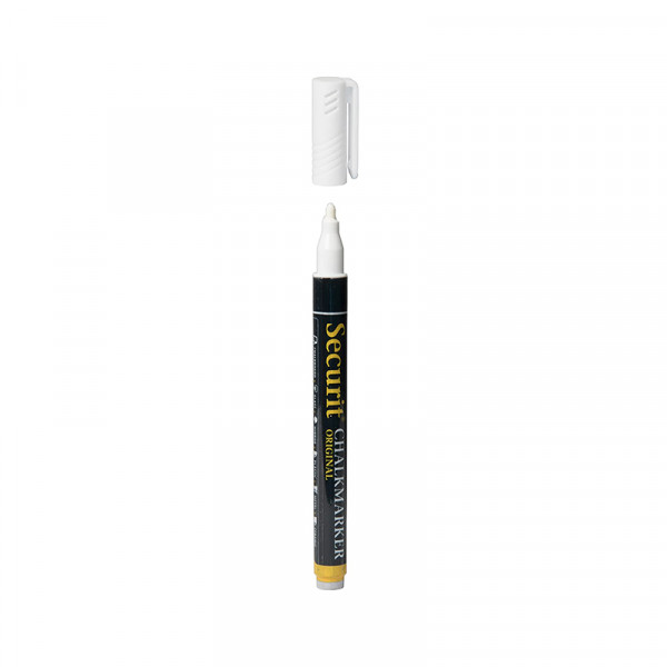Feutre craie - Mine 1 à 2 mm - blanc - Securit | à seulement 2,2 €