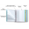 Cahier A4 spirales couverture plastique rose 160 pages petits carreaux Miquelrius | Surdiscount