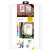 Tableau Mural Ardoise Blanc/Bois 60X40 cm - Securit pas cher