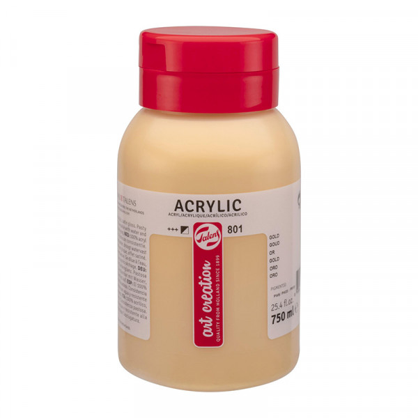 photo-Peinture acrylique - Or - 801 - Pot de 750 ml - Talens Art Creation