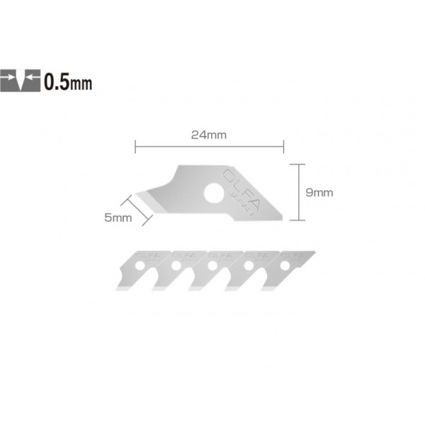 Etui de 15 lames de cutter COB-1 pour compas OLFA CMP-1 OLFA | Surdiscount