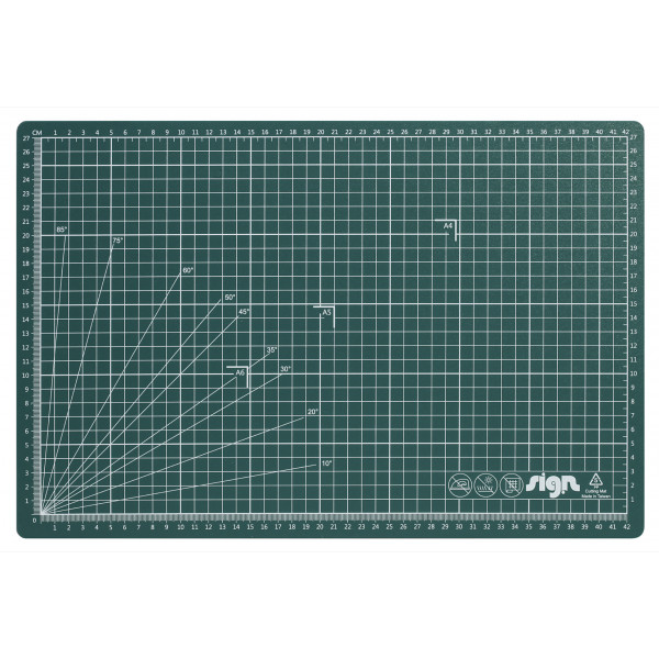 Tapis de découpe 45 x 30 cm SIGN pas cher