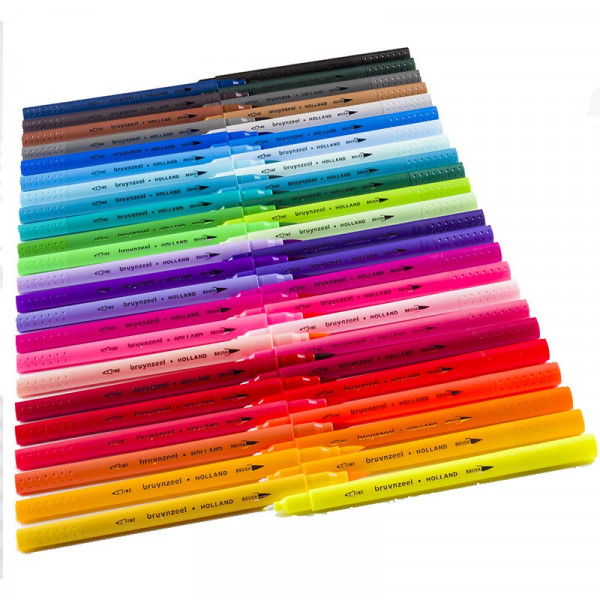 Coffret de 72 feutres - Pointes fines et pinceaux - Bruynzeel | à seulement 44,99 €
