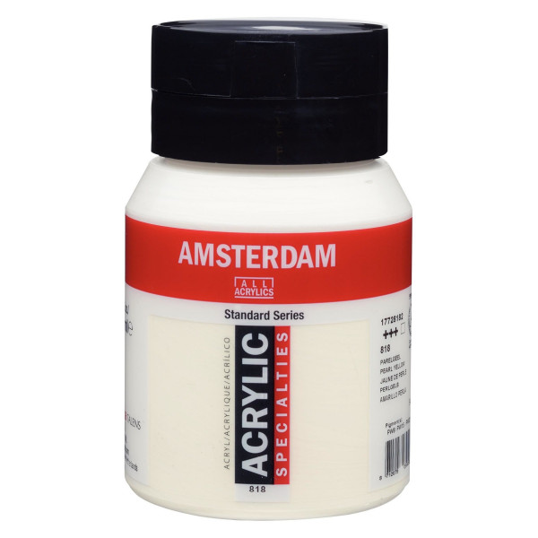 Pot peinture acrylique 500ml Amsterdam jaune de perle pas cher