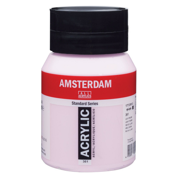 Pot peinture acrylique 500ml Amsterdam rose clair pas cher