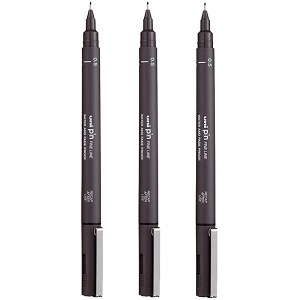 lot-de-3-stylos-pointe-0.5mm-uni-pin