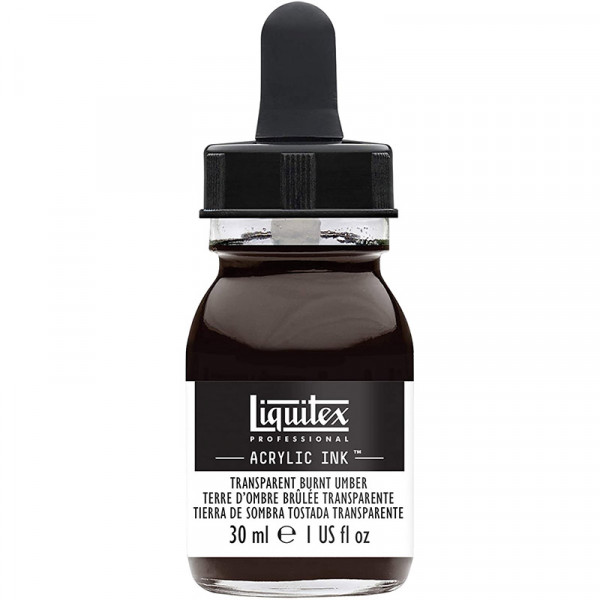 photo-Encre - Acrylique - Terre d'ombre brûlée - 130 - Liquitex - Flacon 30ml - Beaux-arts