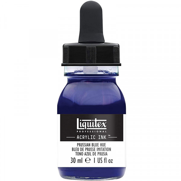 photo-Encre - Acrylique - Bleu de Prusse - 320 - Liquitex - Flacon 30ml - Beaux-arts