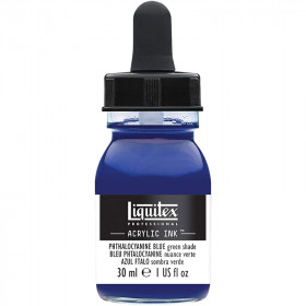 photo-Encre - Acrylique - Bleu phtalocyanine - 316 - Liquitex - Flacon 30ml - Beaux-arts