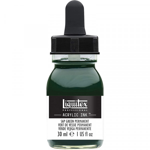 photo-Encre - Acrylique - Vert de Vessie - 315 - Liquitex - Flacon 30ml - Beaux-arts