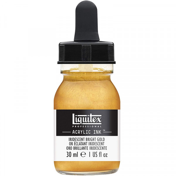 photo-Encre - Acrylique - Or iridescent - 234 - Liquitex - Flacon 30ml - Beaux-arts