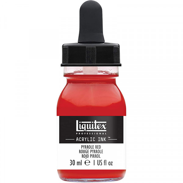 photo-Encre - Acrylique - Rouge pyrrole - 321 - Liquitex - Flacon 30ml - Beaux-arts
