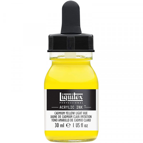 photo-Encre - Acrylique - Jaune cadmium clair - 159 - Liquitex - Flacon 30ml - Beaux-arts