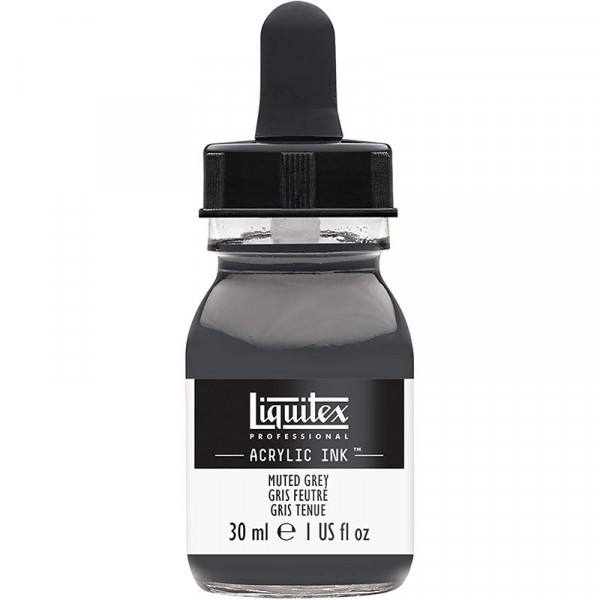 photo-Encre - Acrylique - Muted grey - 505 - Liquitex - Flacon 30ml - Beaux-arts