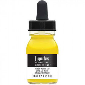 photo-Encre - Acrylique - Jaune azo moyen - 412 - Liquitex - Flacon 30ml - Beaux-arts
