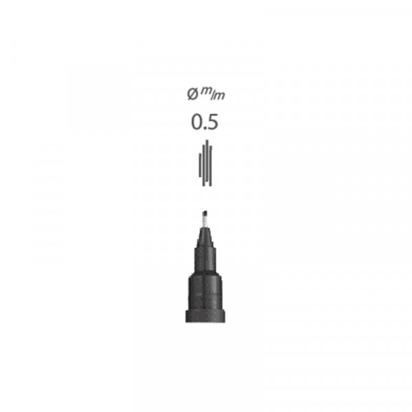 Lot de 3 feutres de dessin uni pin - 0.5 mm - Gris Foncé - Uni-ball | à seulement 6,6 €