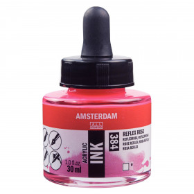 photo-Encre - Acrylique - Rose reflex - 384 - Amsterdam - Flacon 30ml - Beaux-arts