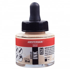 photo-Encre - Acrylique - Jaune de Naples rouge clair - 292 - Amsterdam - Flacon 30ml - Beaux-arts