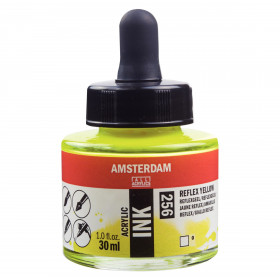 photo-Encre - Acrylique - Jaune reflex - 256 - Amsterdam - Flacon 30ml - Beaux-arts