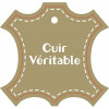 Trousse fourre-tout ronde 6 x 21 cm cuir véritable Elba