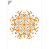 Pochoir mandala format A3 décoration peinture QBIX