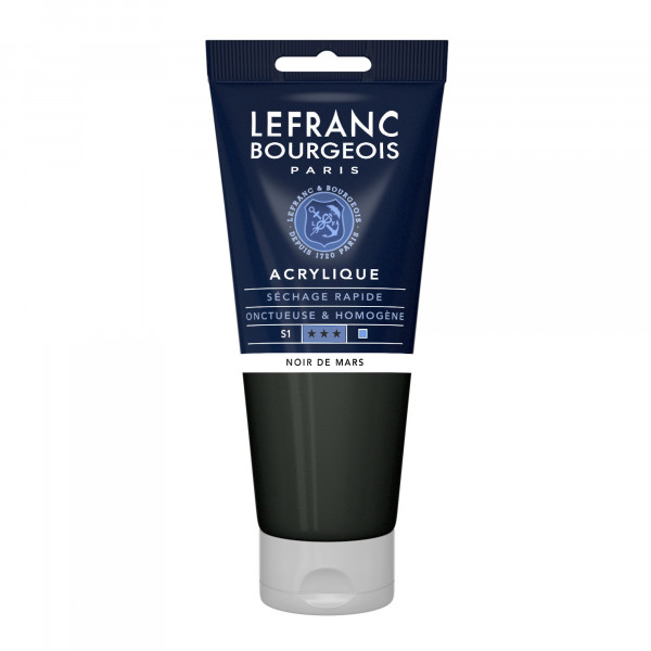 photo-Peinture acrylique - Noir de Mars - 271 - Fine - Lefranc Bourgeois - Tube 200ml