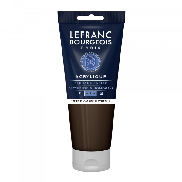 photo-Peinture acrylique - Terre ombre naturelle - 478 - Fine - Lefranc Bourgeois - Tube 200ml