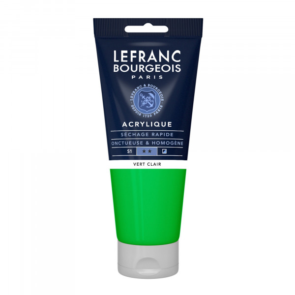 photo-Peinture acrylique - Vert clair - 556 - Fine - Lefranc Bourgeois - Tube 200ml