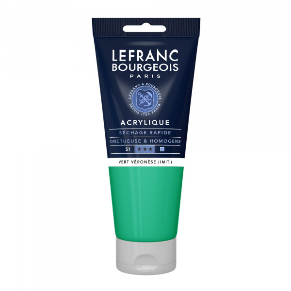 photo-Peinture acrylique - Vert Véronèse - 549 - Fine - Lefranc Bourgeois - Tube 200ml