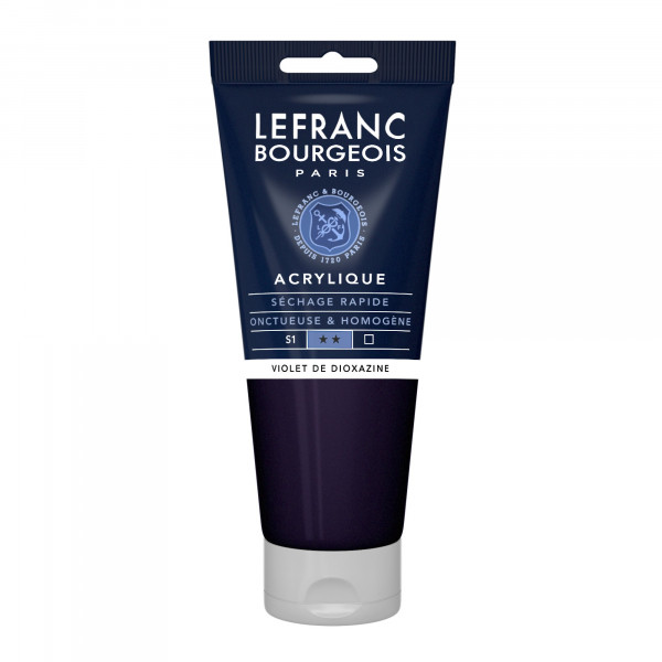 photo-Peinture acrylique - Violet dioxazine - 473 - Fine - Lefranc Bourgeois - Tube 200ml