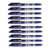 Lot de 10 stylos FriXion Ball pointe moyenne 0.7mm bleu Pilot