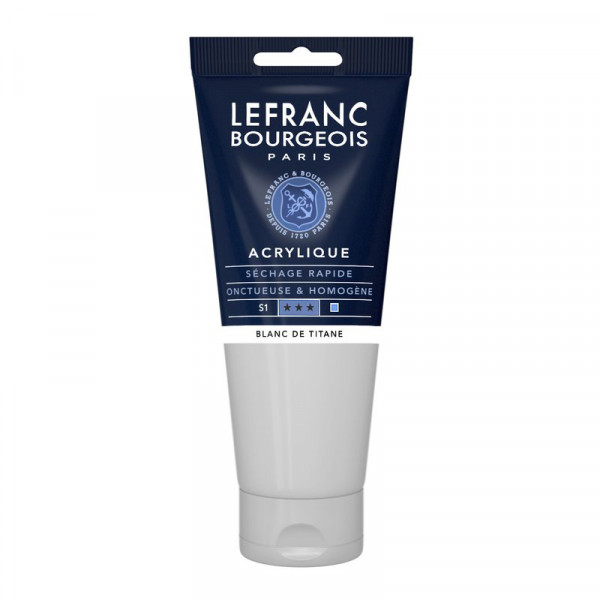 photo-Peinture acrylique - Blanc de Titane - 008 - Fine - Lefranc Bourgeois - Tube 200ml