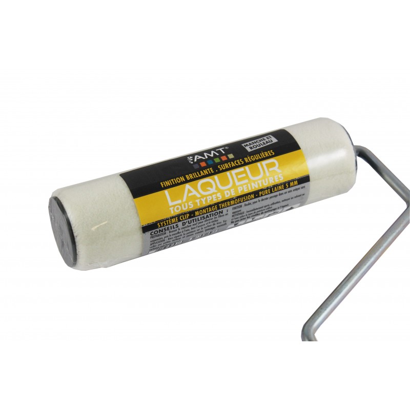 Rouleau Laqueur - 40Mm - Tous Types De Peintures - Pure Laine 5Mm - Manche Et Rouleau - Amt | Surdiscount